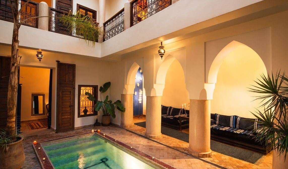 Famosos lugares de viaje y hostales en Marrakech, Morocco