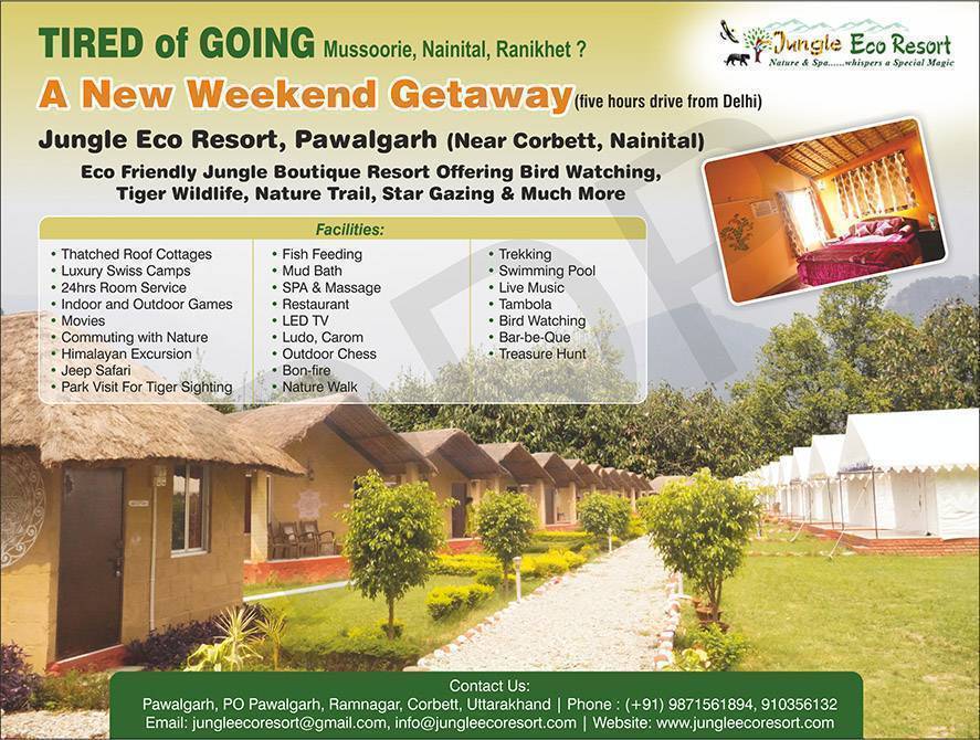 Jungle Eco Resort, Ramnagar, India, low price guarantee when you book your bed & breakfast with BedBreakfastTraveler.com in Ramnagar